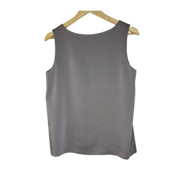 Frascara Vintage Tan Satin Relaxed Tank Top US 8 - Picture 2 of 6